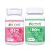 EZ Melts B12 Sublingual Vitamin and Iron Supplement Bundle Sugar Free 3-Month Supply