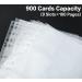 HERKKA Trading Card Sleeve Pages 100 Pack - 9 Pocket Storage Album Pages - 11 Hole Design - Fits 3 Ring Binder - High-Quality Protection for Your Trading Cards - Buy Online on GoSupps.com