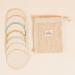 Washable and Reusable Cotton Pads - 7 cotton pads - 100% Organic Cotton Pads All Skin Types Zero Waste Makeup Remover Sponges for Face 1 Towel Side and 1 Microfiber - LES PETITS PRODIGES - Buy Online on GoSupps.com