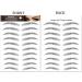 120 Pairs Eyebrow Tattoos Stickers Eyebrow Water Transfers Stickers Hair-Like Waterproof Eyebrow Stickers for Brow Grooming Shaping black - Buy Online on GoSupps.com