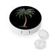 Coconut Palm Tree Contact Lens Travel Kit Portable Cute Contact Box with Mirror for Daily Outdoor style