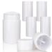 COSIDEA 4pcs White Round empty 50g / 1.67OZ deodorant containers Bottom Filling large twist up tubes for hair wax chapstick tube 50g/1.67oz White