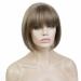 Aimole Short Bob Straight Wig with Cute Flat Bangs Synthetic Hair in 24M8+613 - Buy Online on GoSupps.com