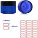 5 oz Blue Plastic Cosmetic Jars with Lids - Set of 12 Refillable Containers for Creams, Lotions, Makeup, Bath Salt, Ointments, and Body Butter - Buy Online on GoSupps.com