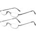 Half Reading Glasses Metal Frame Readers for Women Men with Pouch (2 Pairs 2.25) 2pair(black gray) 2.25 x - Buy Online on GoSupps.com