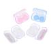 Hapinary 4 boxes cartoon pupils box eye contact case contact lens carrier contact lens container mirror film holder for cosmetic lenses carrier for eye contact lenses