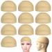Pack of 10 stocking hair net nylon kenkappen wig cap wig caps women beige