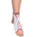 Maxar Canvas Ankle Brace (with Laces) Large White with Red Trim White with Red Trim Large White W/ Red Trim Large