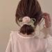 xbiez Hair Scrunchies Fairy Camellia Hair Ornament Elastic Hair Tie for Female and Young Girls Ponytail Holders Pink - Buy Online on GoSupps.com
