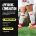 SPORTTAPE Self-Adhesive Football Sock Tape 7.5cm x 4.5m - Red | Cohesive Bandage for Dogs, Horses | Compression Shin Pad Ankle Tape - Single Roll 7.5x450 cm - Buy Online on GoSupps.com