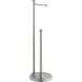 SunnyPoint Free Standing Toilet Paper Holder Stand with Reserve - Brush Nickel Finish - Buy Online on GoSupps.com