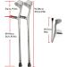 Safety Crutches Portable Crutches 1 Pair Forearm Canes Lightweight Folding Aluminum Elbows Walking Sticks with Comfort Grip Walking Cane Comfortable Independence Grey - Buy Online on GoSupps.com