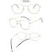 Vevesmundo Blue Light Filter Reading Glasses - Retro Metal Design for Men & Women Anti-Blue Light Visual Aid Gold 2.0x Magnification - Buy Online on GoSupps.com