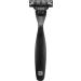 Twilding men razor made of high -quality stainless steel for the perfect wet shave with Mach3 blade premium black 1 piece (1 pack) (1 Pack) black