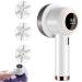 Sweater Shaver Electric Fabric Shaver with 3 Speeds & 6 Leaf Cutter USB Charging Lint Remover Digital Display Sweater Pill Remover Fabric Shaver for Clothing Sofa (White)