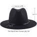 Lanzom Women's Wide Brim Floppy Panama Fedora Hat - Black, One Size - Buy Online on GoSupps.com