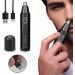 Buy Electric Nose Hair Trimmer - USB Rechargeable Painless Eyebrow & Facial Hair Trimmer for Men & Women Washable Double Edged Blade (Black) | Fast International Shipping - Buy Online on GoSupps.com