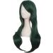 MapofBeauty 28 Inch Women Side Bangs Long Curly Hair Cosplay Wig - Pine Green - Buy Online on GoSupps.com