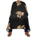 Waterproof Barber Cape -Brown Bear on Black Background Cheetah Haircut Bib for Men Unisex Hair Cutting Cape(8rp1a)