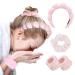 WINTACTICAL Sponge Spa Headband for Women Set of 4  Spa Headband for Washing Face Makeup Headbands  for Skincare  Face Washing  Makeup Removal  Shower  Hair Accessories (Pink)
