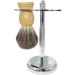 Buy Lefeda Simply Men's Razor Brushes & Double Edge Shaving Stands | Bamboo Handle Pure Roof Hair Brush Holder 7x15cm Silver International Shipping Available - Buy Online on GoSupps.com