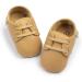Baby First Walking Shoes Sneakers | Anti-Slip Oxford Loafer Flats | Toddler PU Leather Shoes (0-6 Months) - Brown - Buy Online on GoSupps.com