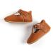 Baby Anti-Slip First Walking Shoes - Soft Sole Toddler Sneakers for Boys and Girls | Infant PU Leather Prewalkers for 0-18 Months | Narrow Brown (0-6 Months) with Sock - Buy Online on GoSupps.com