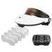 Magnifier Headband with LED Light Magnifying Glasses for Eyelash Extensions with 5 Different Lenses Magnifier for Reading Hands Free