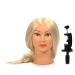 100% White Human Hair Professional Hairdresser Exercise Head | 65 cm Training Head with Holder for Cutting Curling Braiding - Buy Online on GoSupps.com