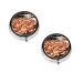 Big Pizza Printed Mini Round Pill Box Pill Box 3 Compartment Medicine Pill Case Pill Organizer Travel Pillbox Portable Pill Box for Pocket Home Office Use