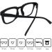 Shop Mini Anti Blue Light Glasses - Rectangular Thick Frame Free Case 1.5 Diopters for Men & Women - Durable Black Plastic - Buy Online on GoSupps.com