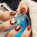 Sethexy Glossy Squoval Short False Nails Flower Glitter Rhinestone Studs Wine Full Cover Acrylic Fake Nails Tips for Women and Girls - Buy Online on GoSupps.com