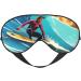 Hawaiian Surfer Wavy Print Sleep Eye Mask Soft Eyeshade for Travel & Naps | Perfect for Men & Women - Buy Online on GoSupps.com