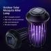 SEFAX Solar Mosquito Killer Lamp Outdoor Waterproof Mosquito Killer LED Electric Fly Trap Electric Shock Mosquito Killer for Bedroom Living Room Kitchen Office - Buy Online on GoSupps.com