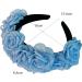 scicent Headbands for Girls Boho Head Band Blue Flower Elastic Hairband Hair Accessories for Women Wide Bezel Girls Hair Hoop Blue - 16120 - Buy Online on GoSupps.com
