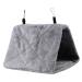 Winter Warm Plush Bird Hammock Triangle Bird Nest House Hanging Bed for Parrots Parakeets Cockatiels Budgies & Lovebirds (S-Grey) S Grey