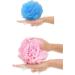 2-Pack Bath Puff Soft Bath Lily Extra-Dense Shower Ball Loofah Sponge Body Exfoliate Pouf - Pink and Blue - Buy Online on GoSupps.com