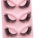 HBZGTLAD Cat-Eye 3D Mink Eyelashes - Curled Winged Natural & Realistic Messy End, Soft & Thick False Eyelashes (MA01) - Buy Online on GoSupps.com