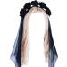 amangul Halloween Long Veil Headband Day of The Dead Rose Flower Veil Hairband Cosplay Costume Headpiece Women Hair Decoration(Black) - Buy Online on GoSupps.com