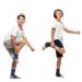 6 Pairs Kid Compression Ankle Brace for Plantar Fasciitis & Sprained Ankle - Blue & Black - Buy Online on GoSupps.com