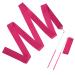 AIEX 2pcs Ribbons for Gymnastics, 78.7 inch Dance Ribbon Dancer Wand Dancing Ribbon Streamers for Kids Girls Artistic Dancing Training Birthday Party Favors (Rose Red)
