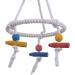 Hypeety Pet Bird Swing Toy - Round Cotton Rope Hanging Hammock for Parakeet, Budgie, Cockatiel - Fun Tri Toy for Cage Enrichment - Buy Online on GoSupps.com
