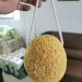 Natural Sea Wool Bath Sponges with Lanyard - Exfoliating Body Scrubber (4 Pack) - Buy Online on GoSupps.com