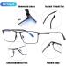 Joopin Blue Light Filter Glasses for Men & Women - Gaming & Computer Glasses - Stylish Metal Matt Black Design - Buy Online on GoSupps.com
