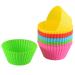sourcing map 20pcs Wax Melt Warmer Liner Silicone for Candle Scent Melter Yellow Red Rose Red Green Blue