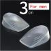 Silicone Gel Height Increase Insoles - 3cm Heel Lifting Inserts for Men | Foot Care & Arch Support Cushion Pads - Buy Online on GoSupps.com