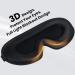 3D Contoured Sleep Eye Mask | Light Blocking | Soft & Comfortable | for Men and Women | Perfect for Travel, Nap, and Meditation - Black - Buy Online on GoSupps.com