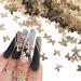 Butterfly Nail Art Glitter - 6 Girds Gold Holographic Confetti for DIY Manicure - Buy Online on GoSupps.com
