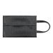 Car Tissue Bag Travel Size Wipe Holder - Car Headrest Woven Pattern Tissue Holder Faux Leather with Handle for Bedroom Black