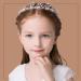TSHAOUN Flower Girl Hair Accessories Pearl Hair Flower Headbands Crystal Rhinestone Headpiece for Wedding Party Outdoor Filming Taking Photo Special Day Holiday Girls Gift Birthday Present (White) - Buy Online on GoSupps.com